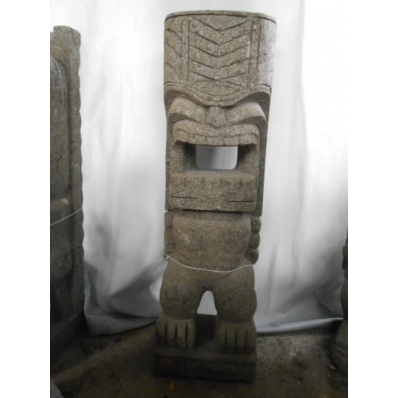 Statue Tiki polynésien en pierre 100 cm