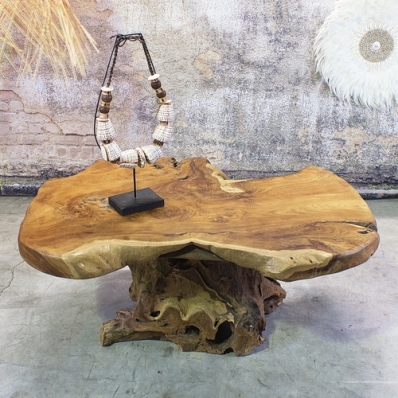 Table basse en racine de teck massif