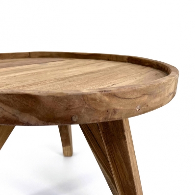 table basse ronde en teck