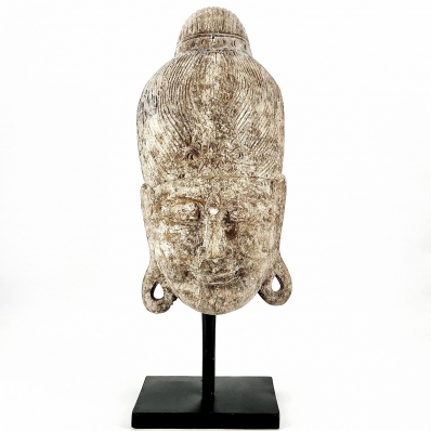 tête de bouddha en albizia
