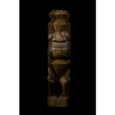 Tiki polynésien Mahina en bois de suar 50 cm