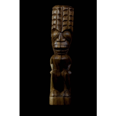 Tiki polynésien Taravao en bois de suar 50 cm