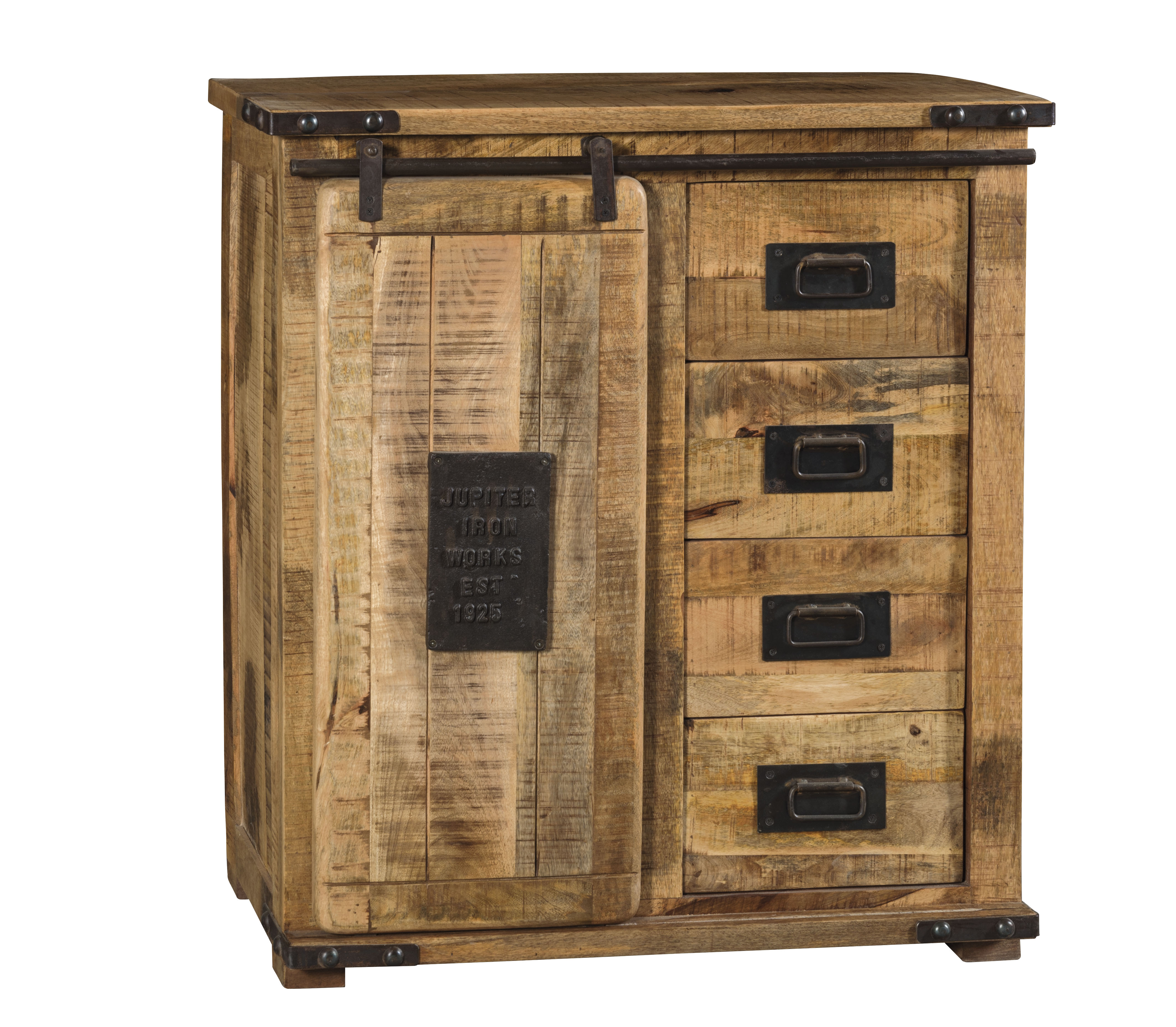 Buffet industriel en bois de manguier Meuble design pour séjour