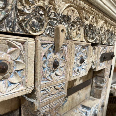 Bahut 2 portes teck et bois exotique