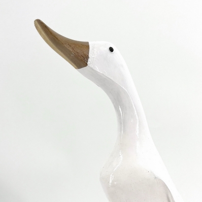 Canard blanc en bois décoratif