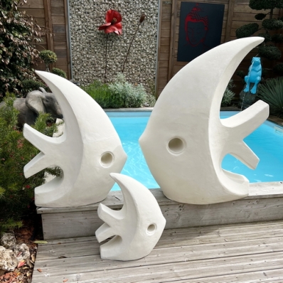 Déco moderne de jardin poisson