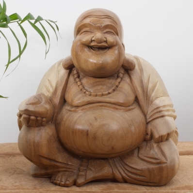 Happy Bouddha naturel bois de suar