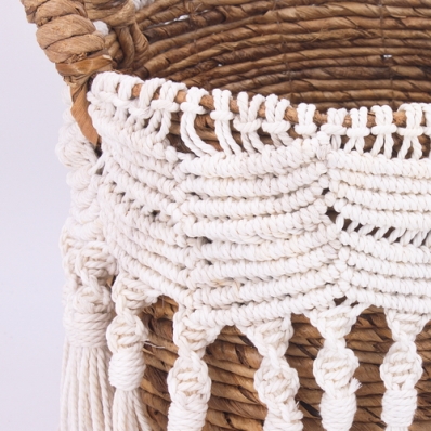 Panière en macramé