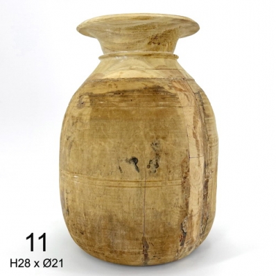 Vase indien ancien en bois n°11