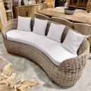 Banquette 'Luna' en rotin naturel