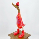 Canard en bois rigolo motif pop art