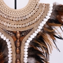 Collier inspiration papou plumes