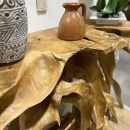 Console sculpturale racine de teck