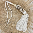 Embrasse coquillages perles de bois