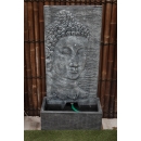 Fontaine mur d'eau visage de Bouddha 140 cm gris