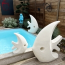 Grande sculpture de jardin poisson