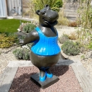 Grande statue jardin hippopotame