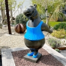 Grande statue jardin hippopotame