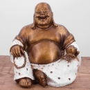 Happy Bouddha en résine blanc