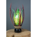 Lampe mosaïque de verre et coco verte