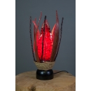 Lampe mosaïque de verre rouge