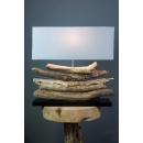 Lampe rectangulaire en bois flotté d'Indonésie - Madang