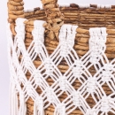 Panière en macramé naturel blanc