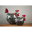 Décoration cuisine - Poule panière en métal tressé 30 cm