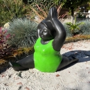 Sculpture contemporaine femme yoga