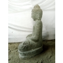 Sculpture jardin Bouddha en pierre volcanique