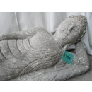 Statue Bouddha allongé en pierre 100 cm