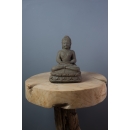Statue Bouddha assis brun antique