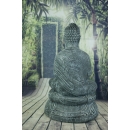 Statue Bouddha déco jardin gris