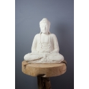Statue Bouddha Dhyana mudra blanc