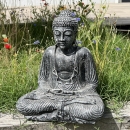 Statue Bouddha méditation gris