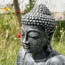 Statue Bouddha méditation gris