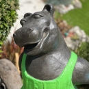 Statue de jardin hippopotame