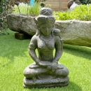 Statue déesse Tara marron antique