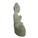 Statue extérieure pierre Bouddha prière