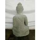 Statue extérieure pierre Bouddha prière