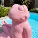 Statue Grenouille yoga jardin