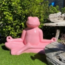 Statue Grenouille yoga jardin