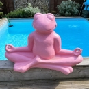 Statue Grenouille yoga jardin