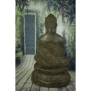 Statue jardin Bouddha brun antique