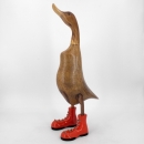 Statuette canard en bois de suar à poser gris