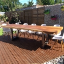 Table repas 250 cm en bois de suar massif