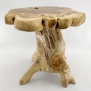 Tabouret en racine de teck naturel