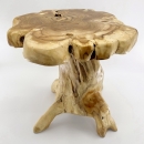 Tabouret en racine de teck naturel