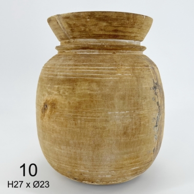 Vase indien ancien en bois