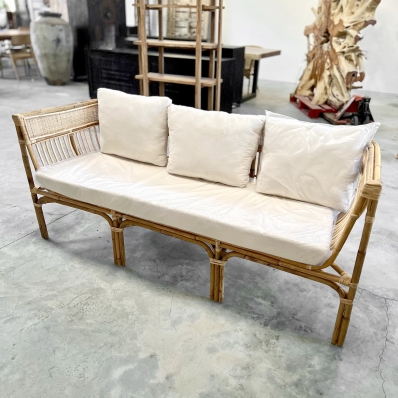 Sofa 'Donna' en rotin et cannage